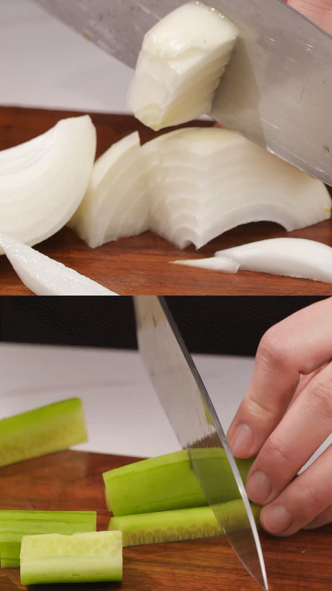 番茄、黃瓜、洋蔥切丁，用適量鹽殺水